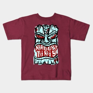 Kreepy Tikis light blue logo Kids T-Shirt